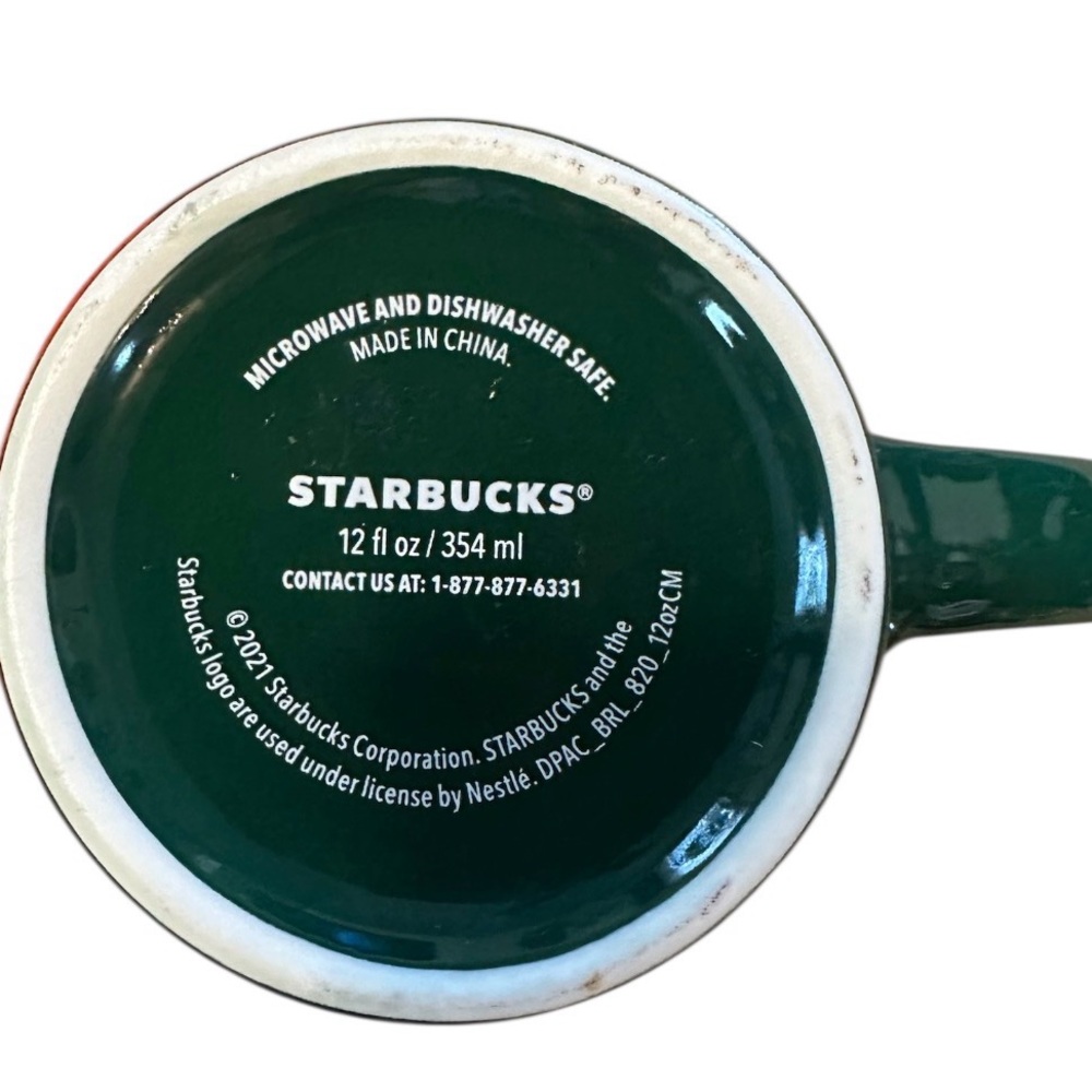 Colorful Starbucks 2021 Collectible Mermaid Brushstroke Ceramic 12 oz Mug - Picture 5 of 6